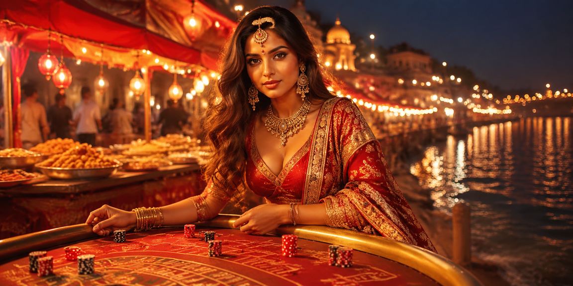 Dice game on red-gold background symbolizing odds and betting